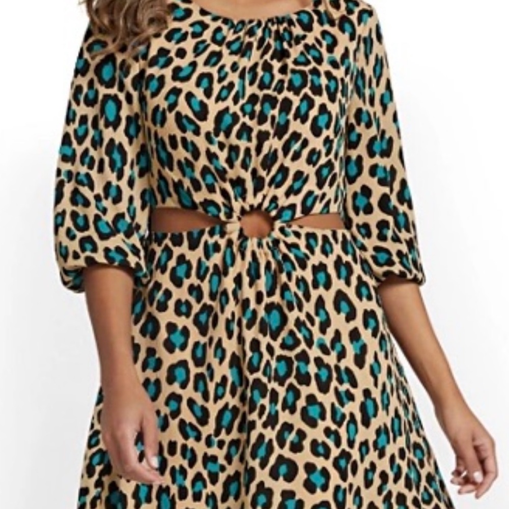Leopard print cut out MIDI Brand New Size Large - Picture 3 of 7